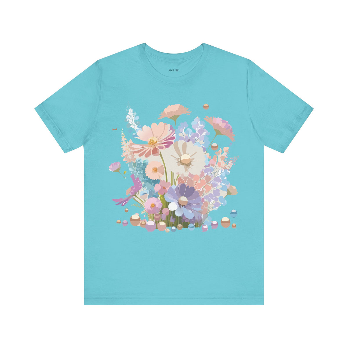 Floral Graphic Tee Shirt - Bella+Canvas Unisex 100 Cotton 23