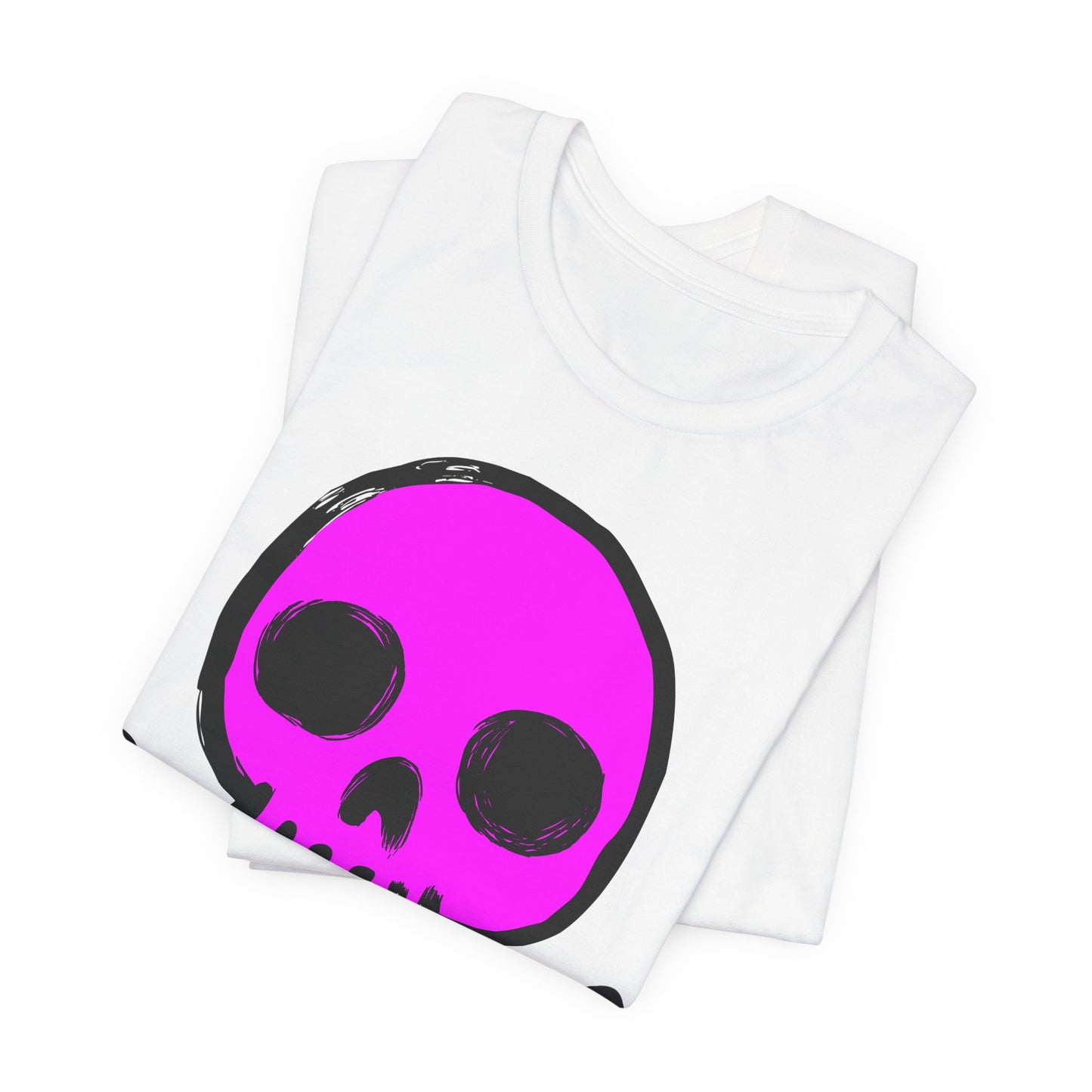 Pink Skull Graphic Design Tee, Skull Shirt, Vintage Tees, Art Design T-Shirt, Vintage Graphic Tee, Art Shirts with Skulls