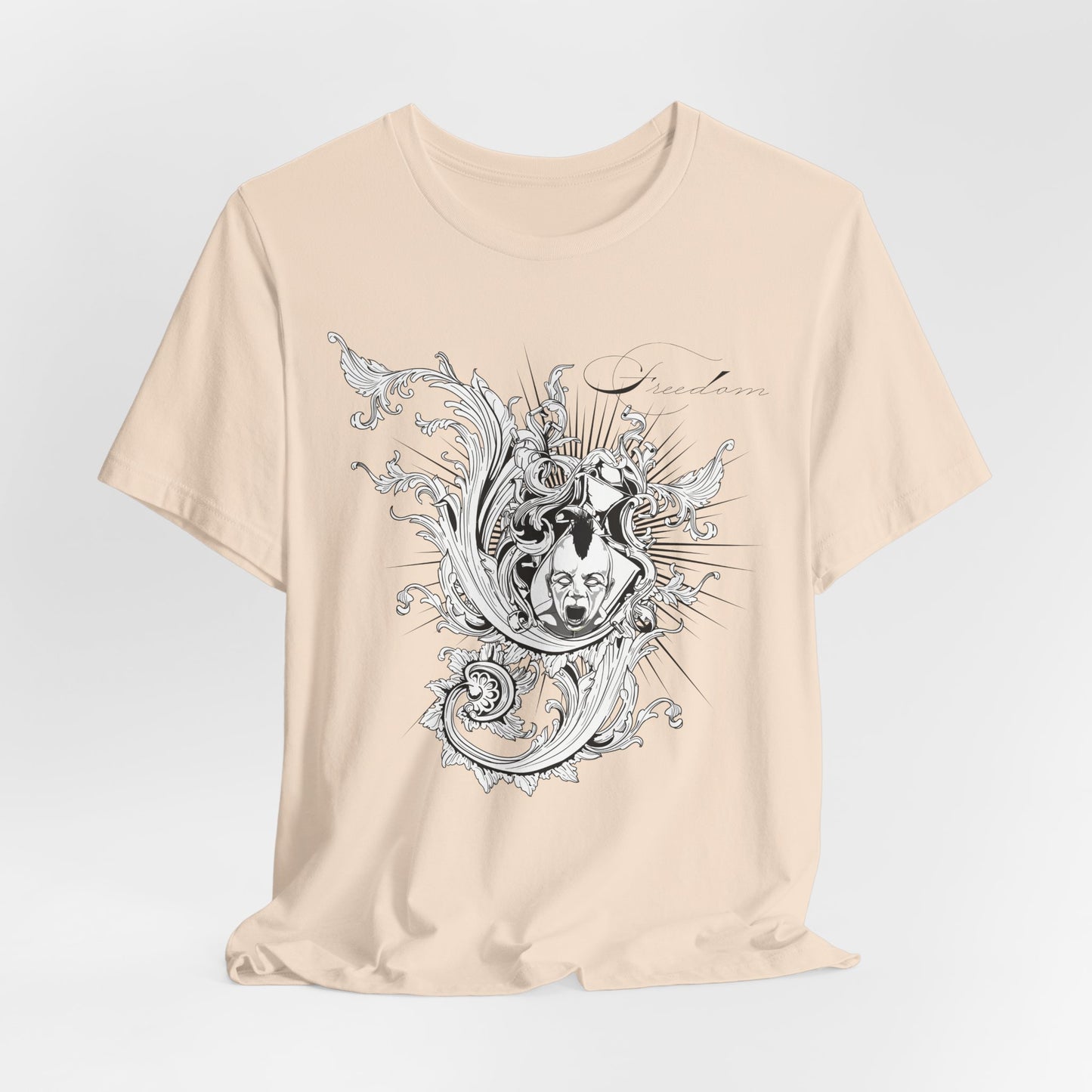 Freedom Art Design Tee, Artistic Tee, Graphic T-Shirt, Music Tees, Artistic Music T-Shirt, Vintage Top