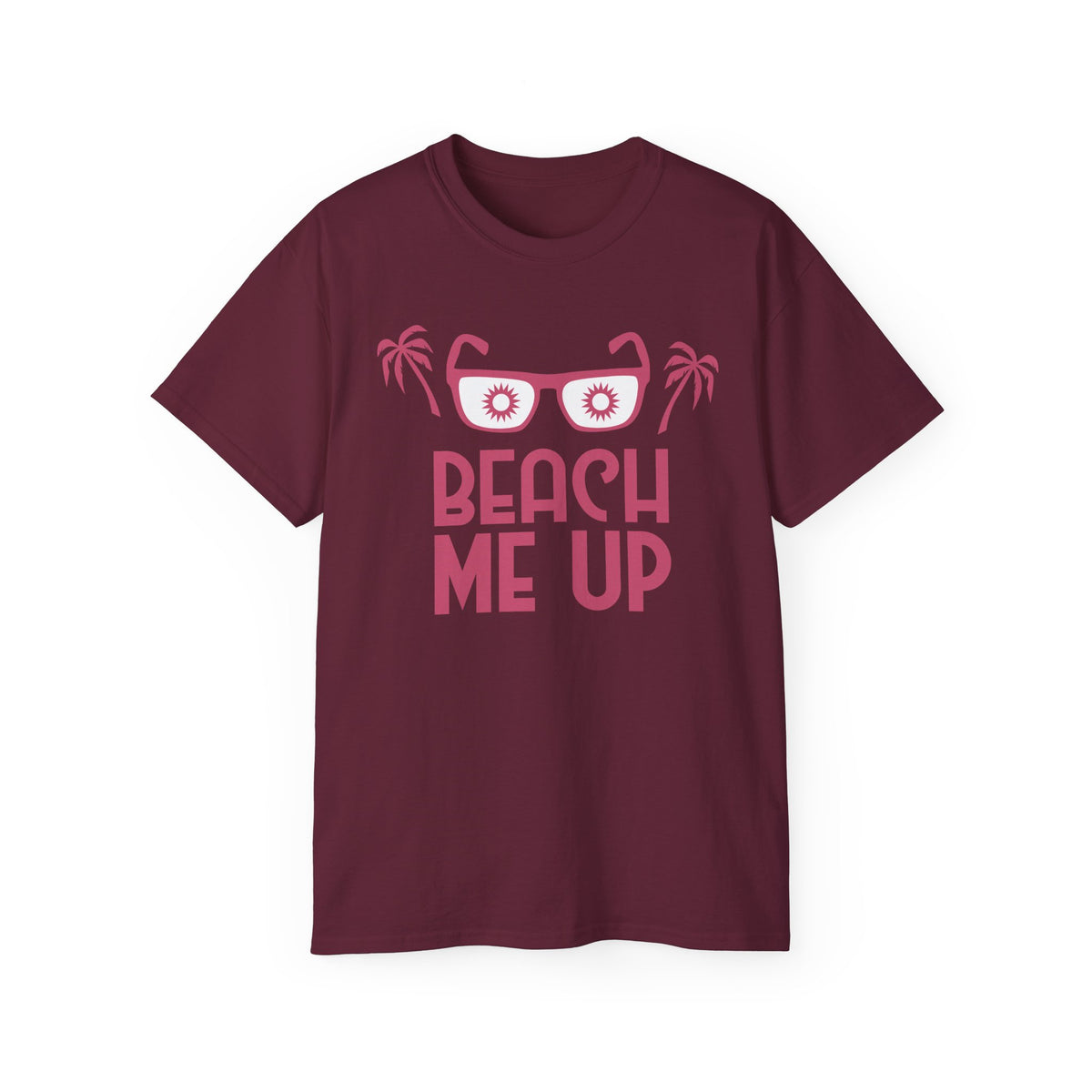 Beach Me Up Tee | Sunglasses Palm Trees Retro Pink Summer Shirt