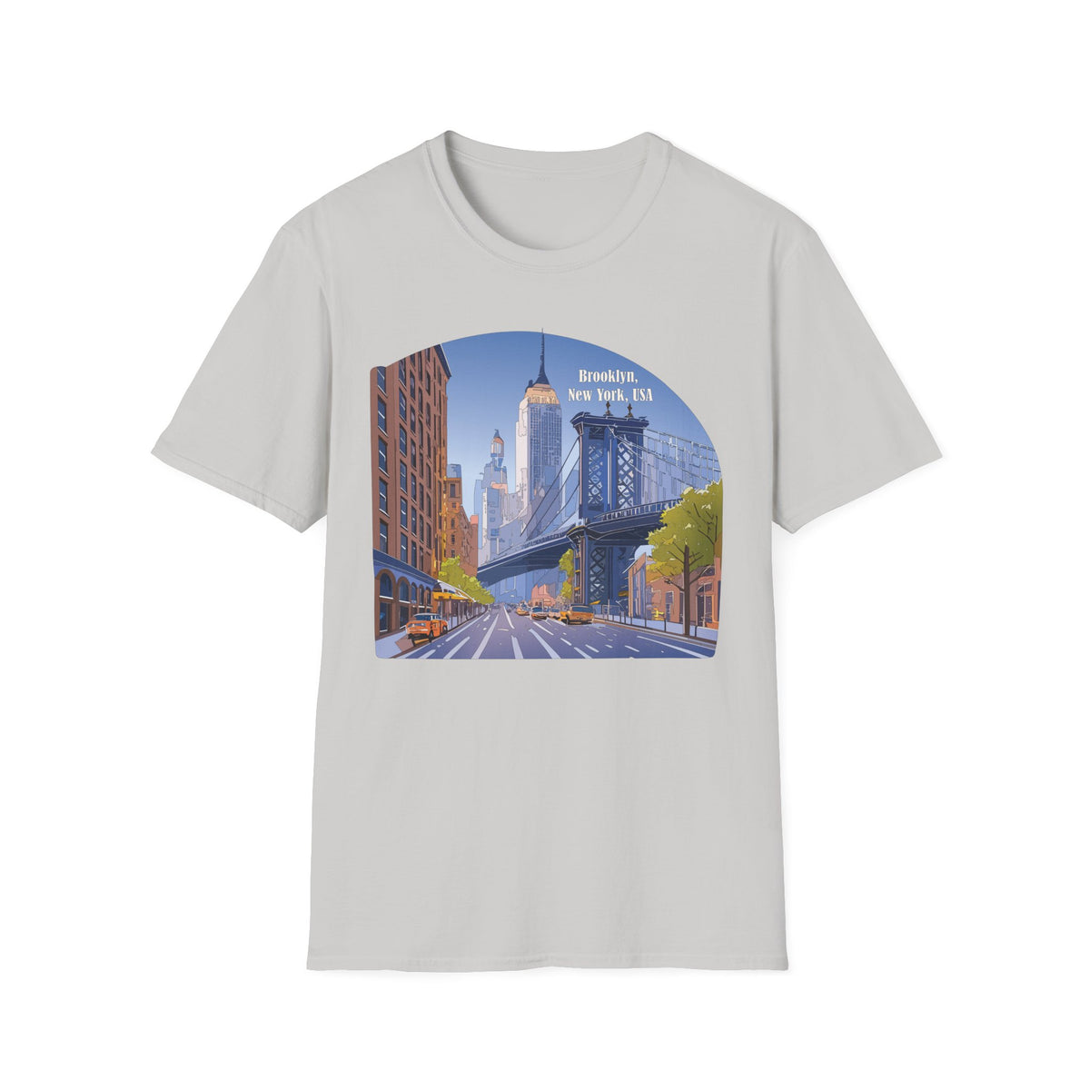 Brooklyn New York Skyline T-Shirt | Manhattan Bridge Cityscape