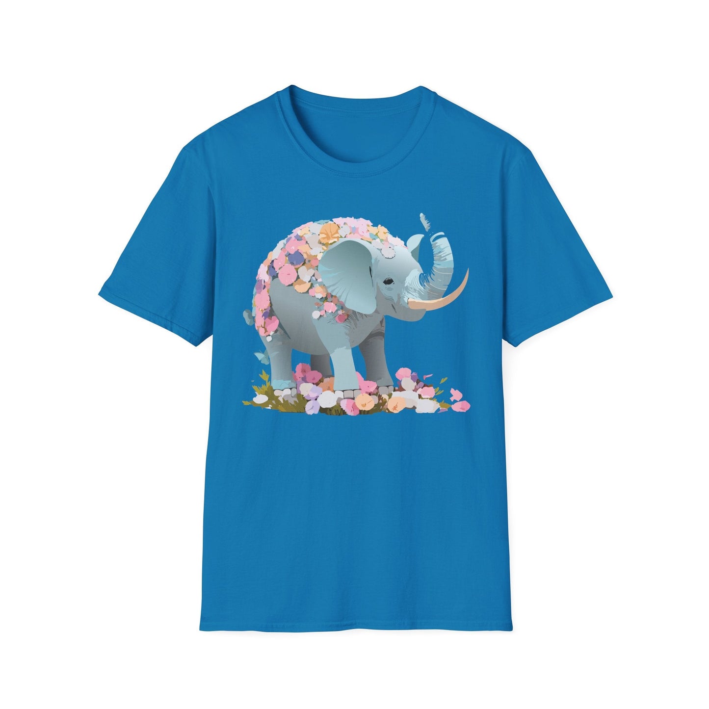 Elephant Graphic T Shirt Gildan Softstyle Unisex Cotton Tee With Elephant Print Design Artwork