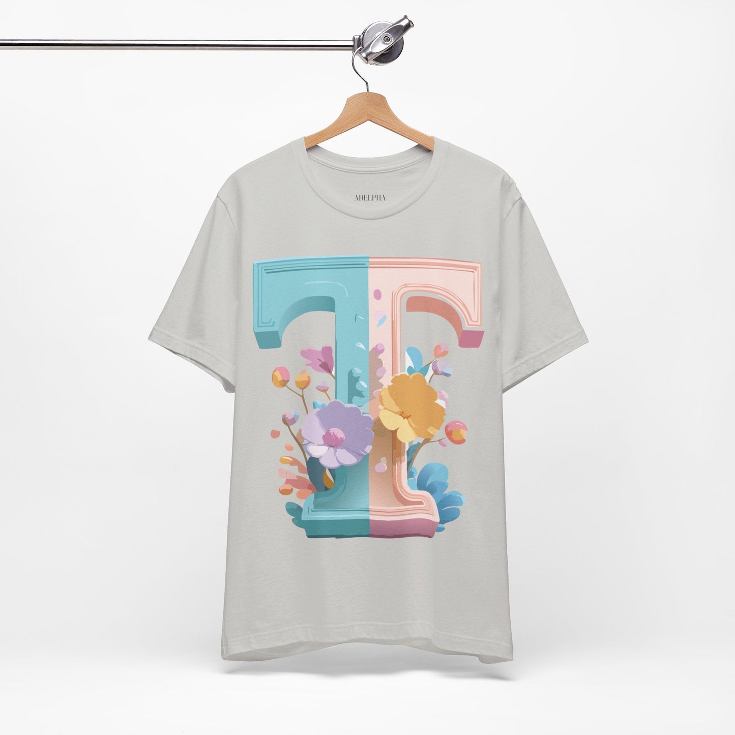 Adelpha Graphic Tee Unisex Short Sleeve Letter Shirt Featuring Vintage Inspired Artwork