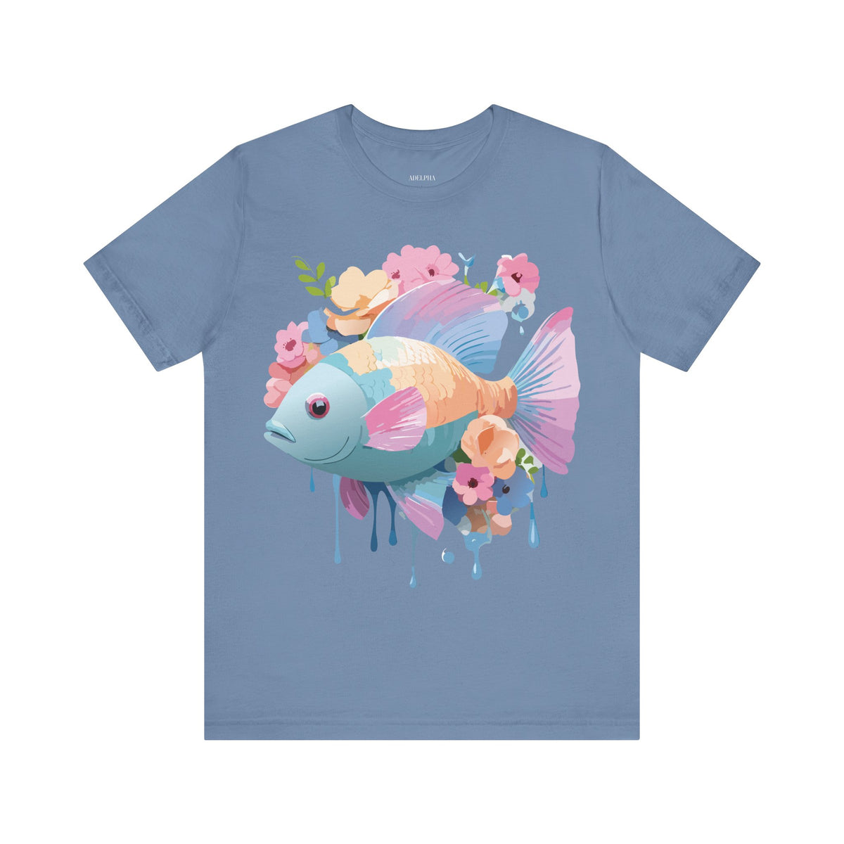 Fish Graphic Design Tee Bella+Canvas Unisex 100 Cotton Tee Shirt a108