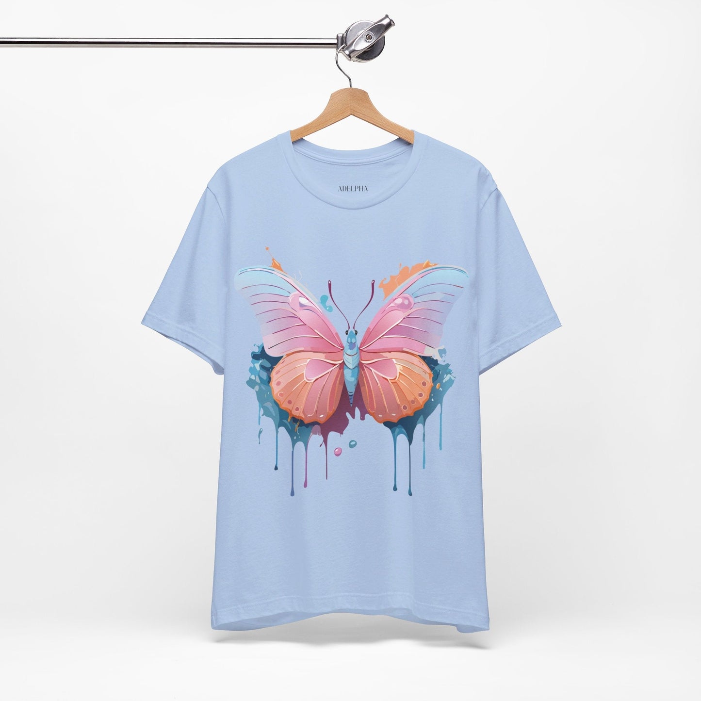 Butterfly Graphic Tee Unisex Short Sleeve Adelpha Vintage Art Shirt