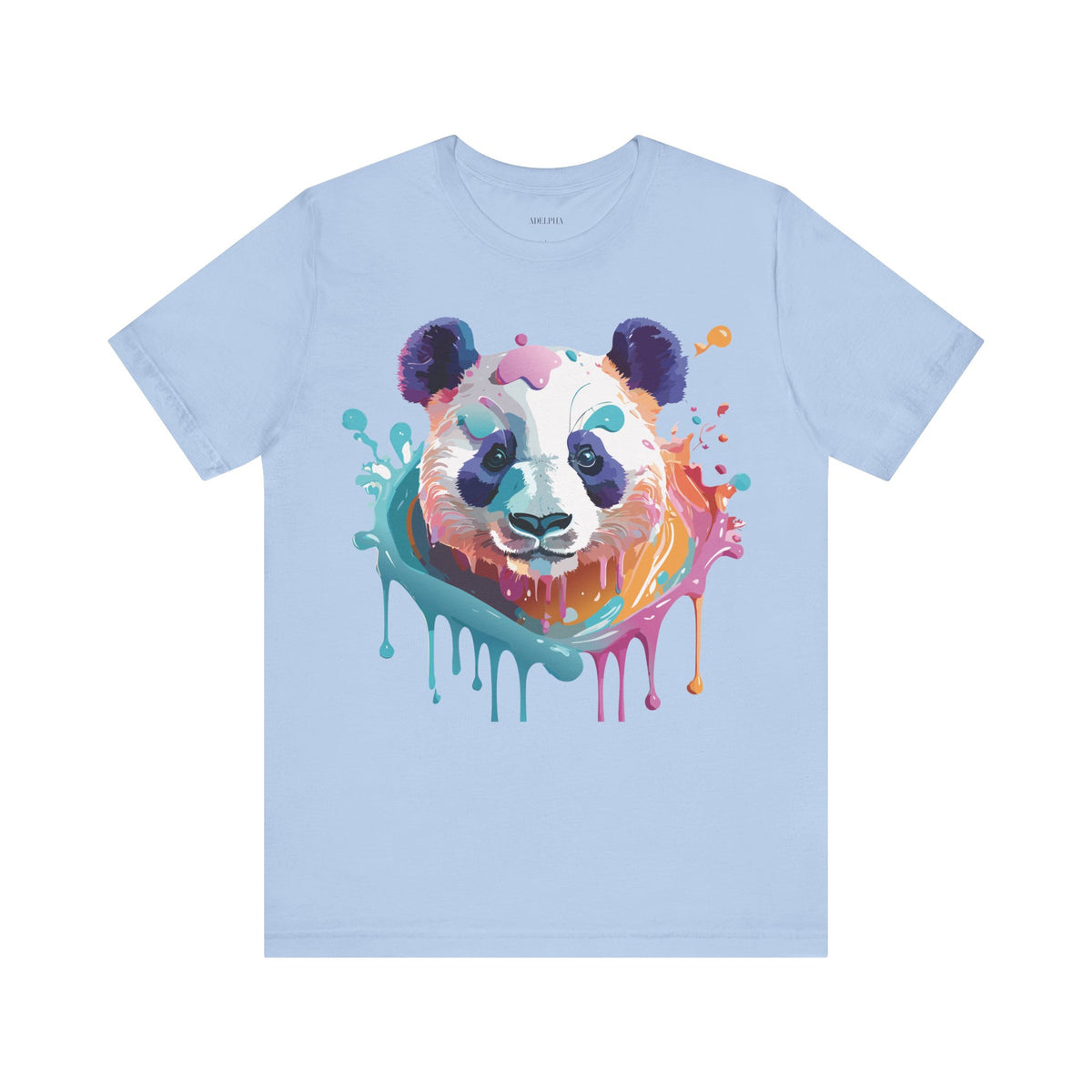Panda Graphic Unisex Cotton Bella+Canvas Tee with Art Animal Design e145