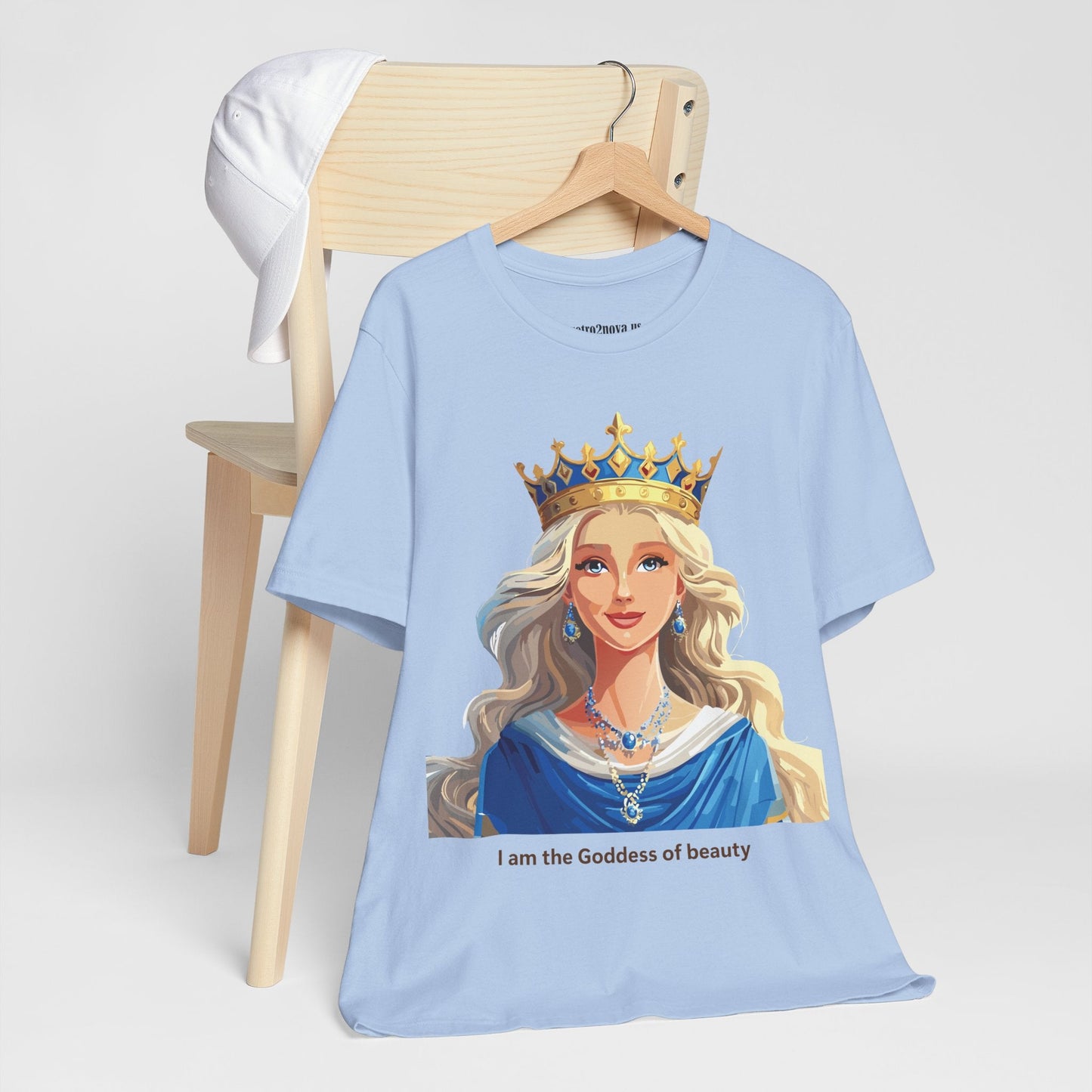 Goddess Graphic Tee Unisex Short Sleeve Original Art by Retro2Nova Premium Cotton