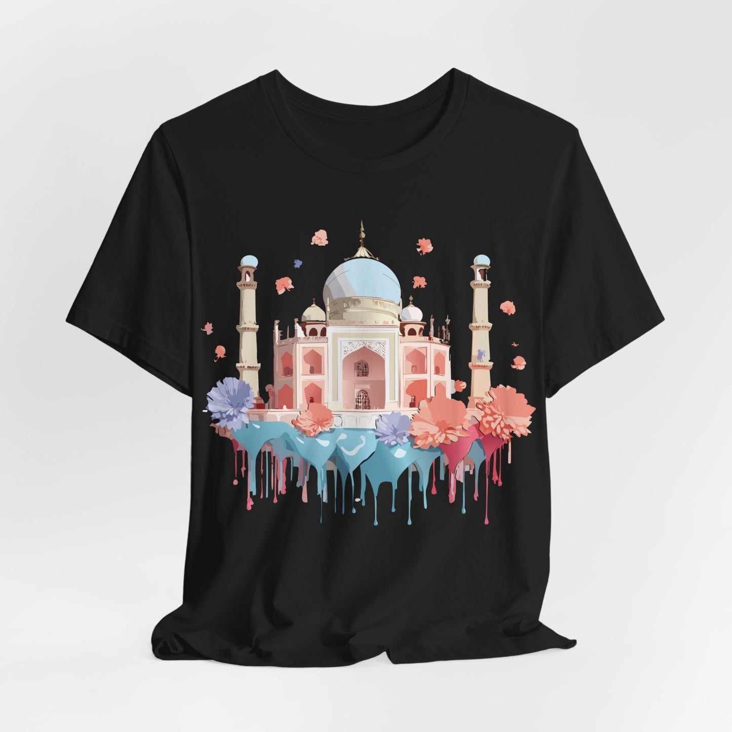 Taj Mahal Graphic Tee Unisex Short Sleeve Shirt By Adelpha Vintage Inspired Artwork