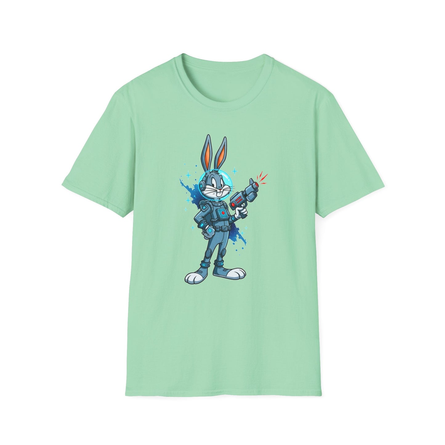 Bugs Bunny Shirt Unisex Gildan Softstyle 64000 Cartoon Tee 100 Percent Ring Spun Cotton