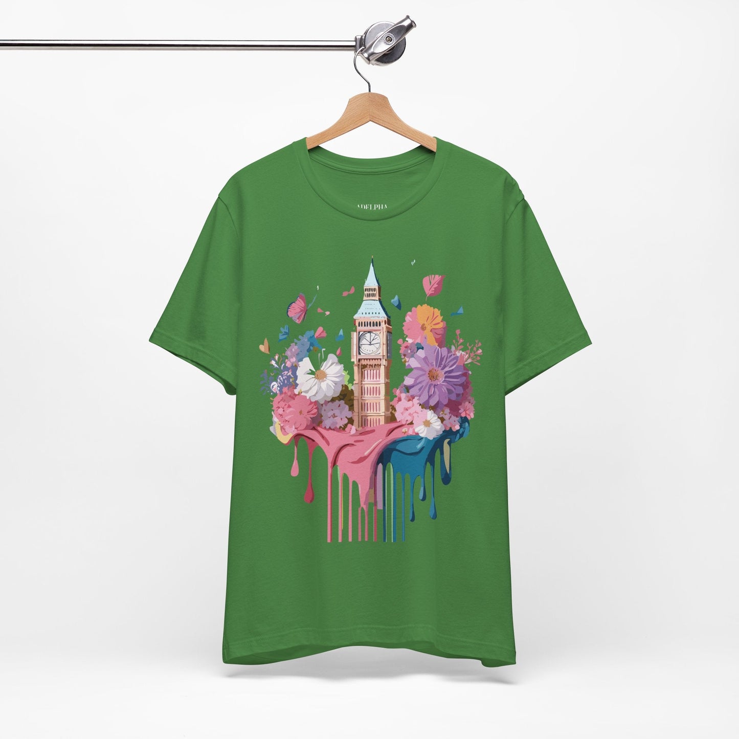 Adelpha London Tourist Shirt Unisex Graphic Tee Vintage Inspired Art Jersey Short Sleeve