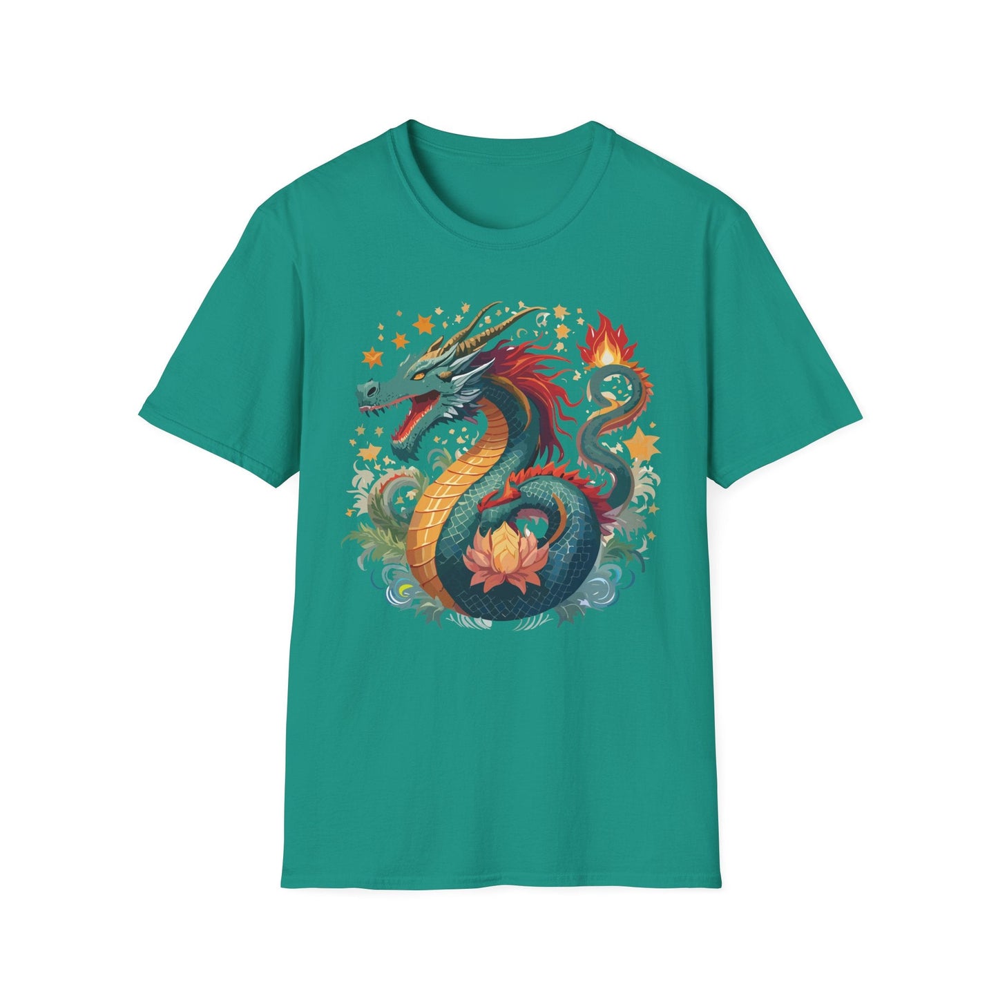 Dragon Graphic Unisex 100 Cotton Tee with Animal Artwork Design 1