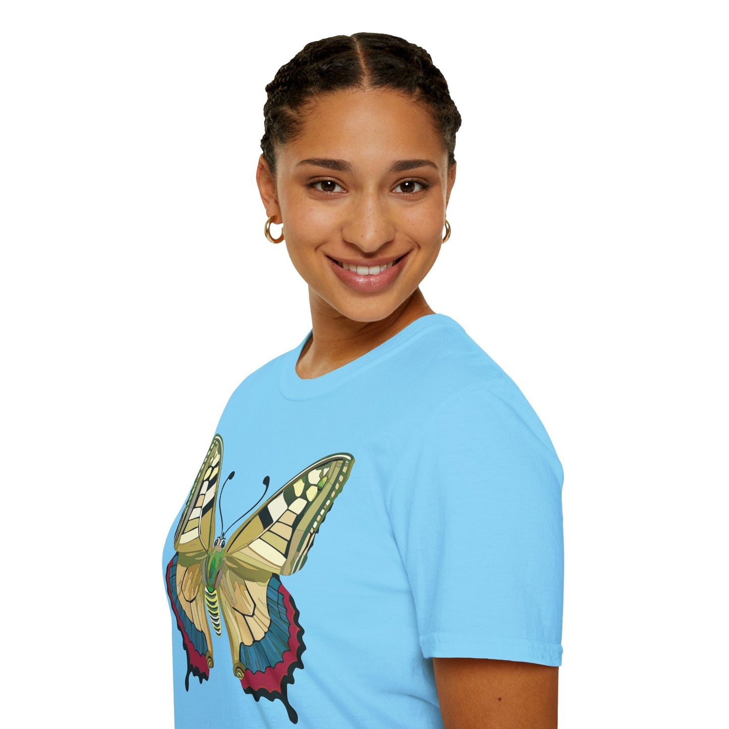 Butterfly T Shirt Unisex Monarch Design Soft Cotton Gildan 64000 Short Sleeve Tee