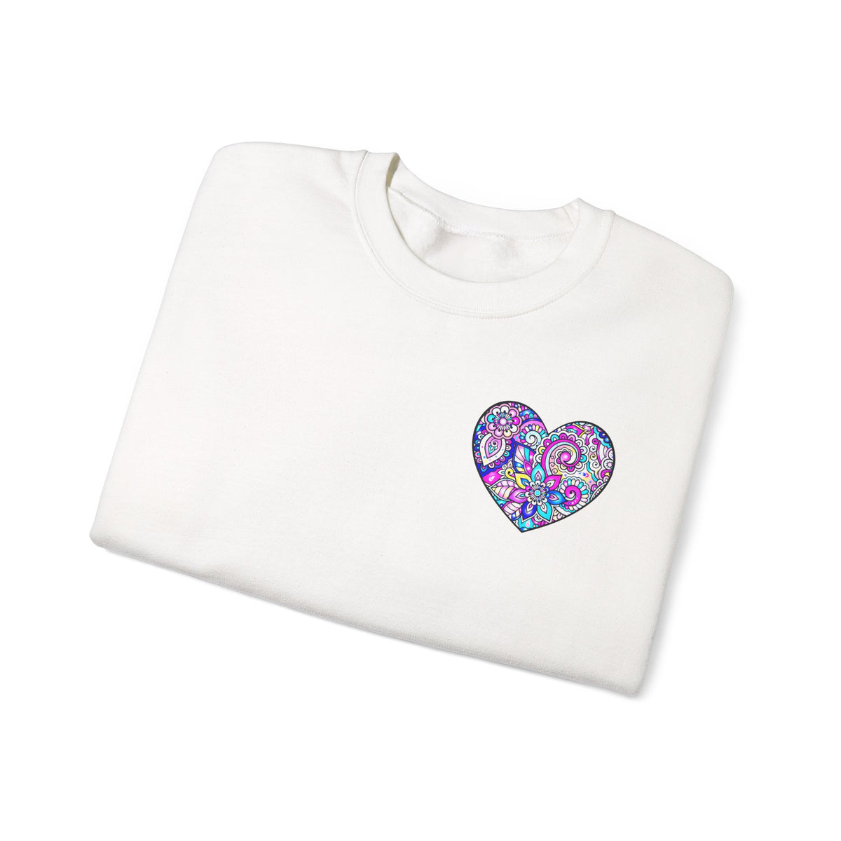 Small Heart Sweatshirt, Floral Heart Sweatshirt, Floral Love Sweatshirt, Valentine's Day Sweatshirt, Heart Floral Sweatshirt 101