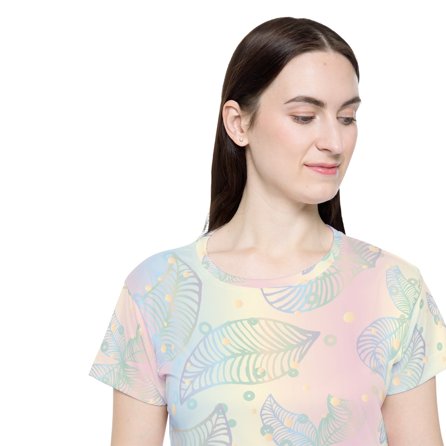 Poly Jersey Tee Shirt with floral prints