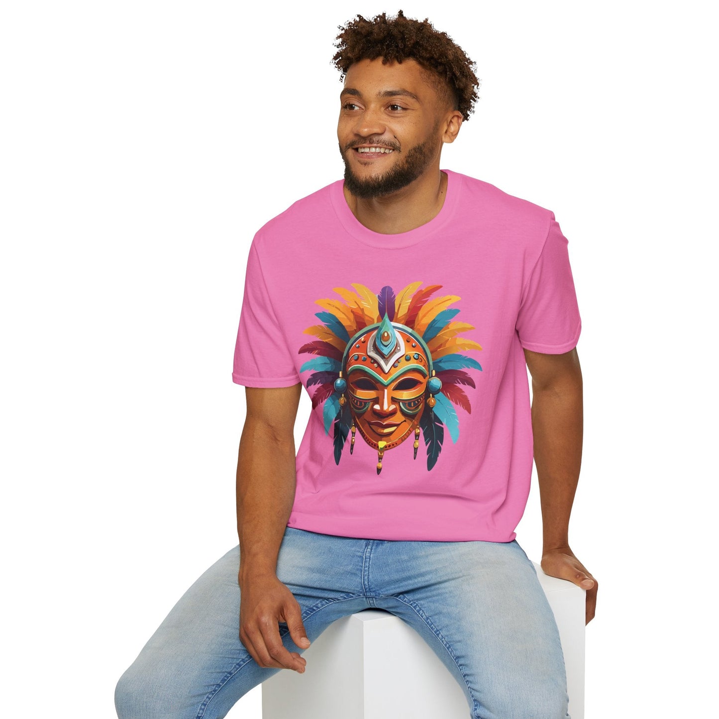 Mask Graphic Unisex Cotton Masquerade Design Artwork Tee 4