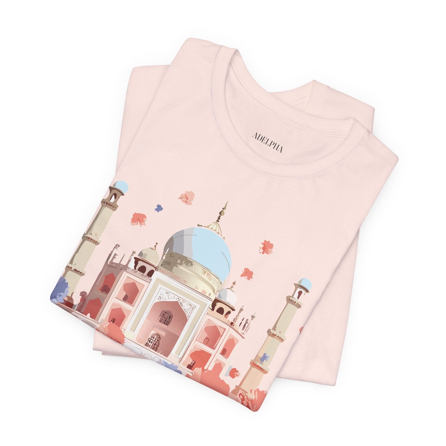 Unisex Taj Mahal Graphic Tee Vintage Inspired Shirt By Adelpha Art Design Collection