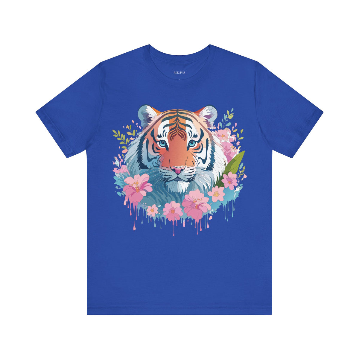 Tiger Graphic Unisex Cotton Bella+Canvas Tee with Art Animal Design e149