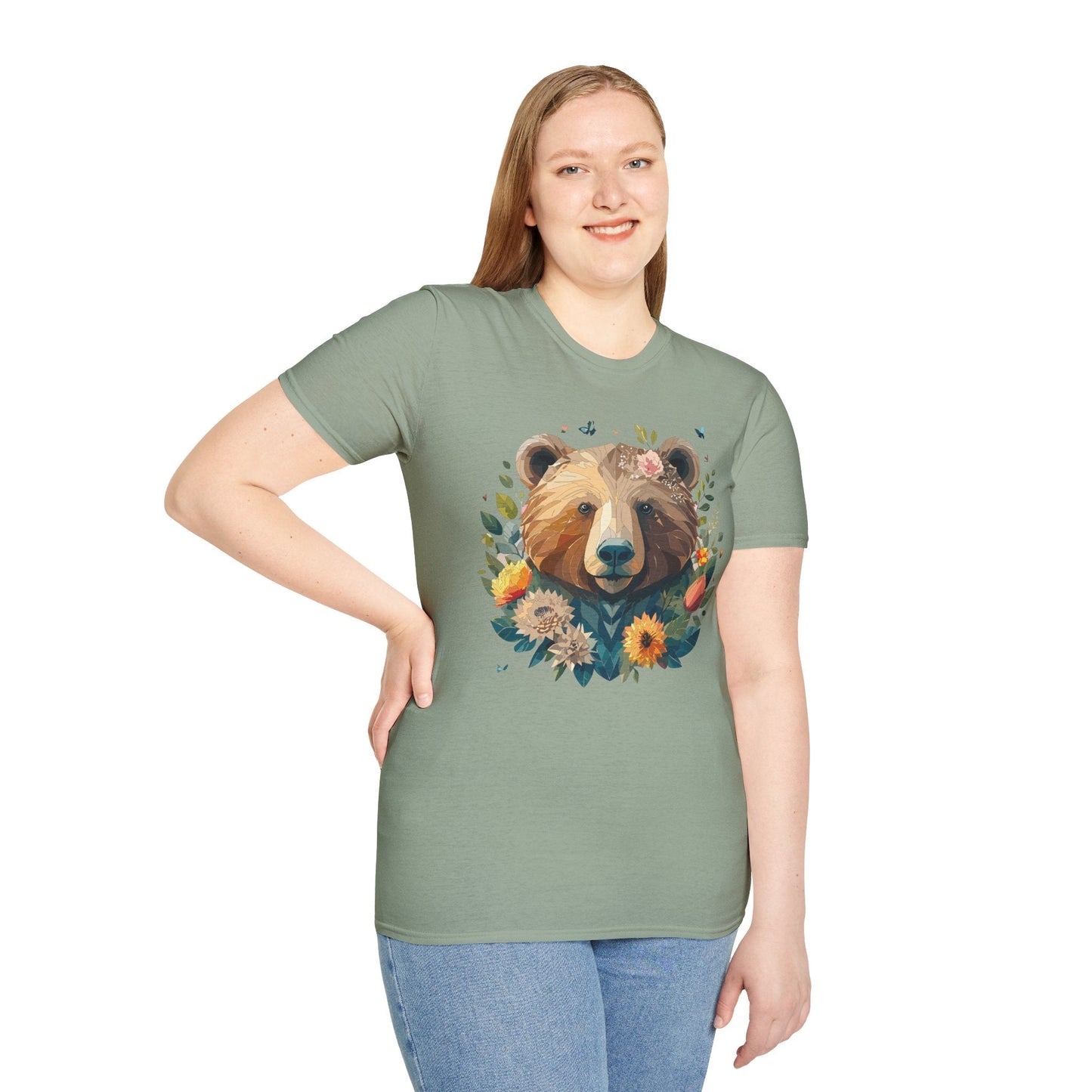 Bear T Shirt Unisex Teddy Bear Tee Gildan Softstyle 64000 100 Percent Ring Spun Cotton