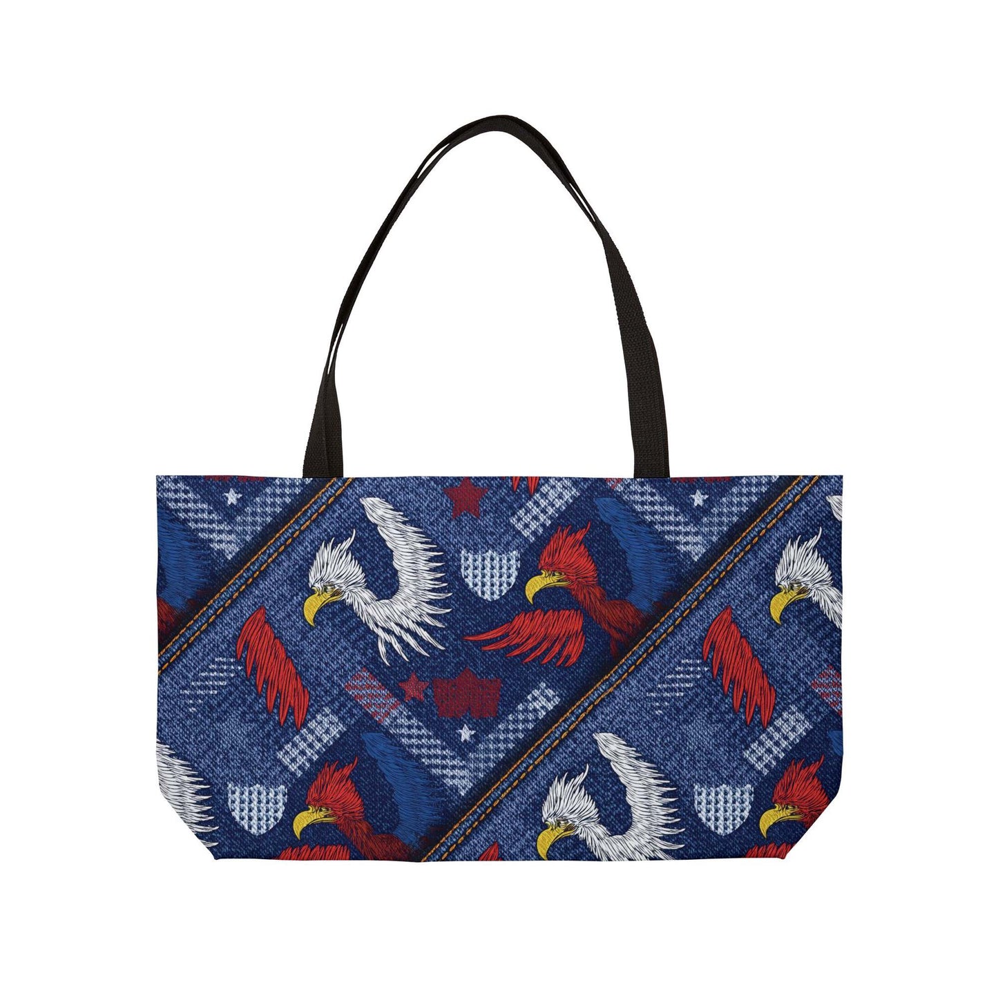 US Eagle Denim Color Imitation Print Unisex  Yoga Bag   Spun Poly 24x13 Canvas Bag 55