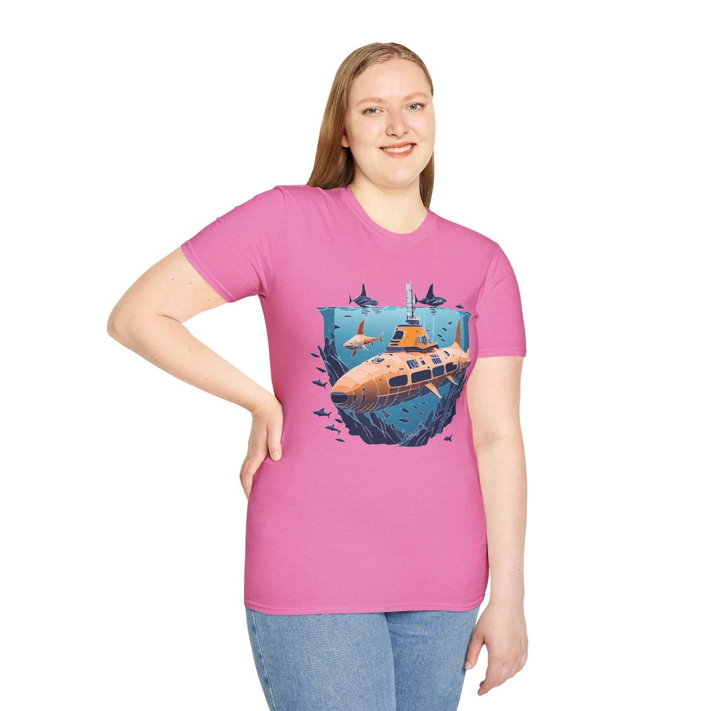 Ocean T Shirt Unisex Gildan Softstyle 64000 Ocean Theme Tee 100 Percent Cotton Fabric