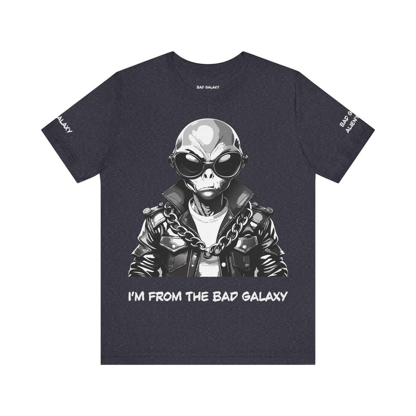 Tee Shirt With Alien From Bad Galaxy 100 Percent Cotton Made To Order Eco Friendly Inks Tee