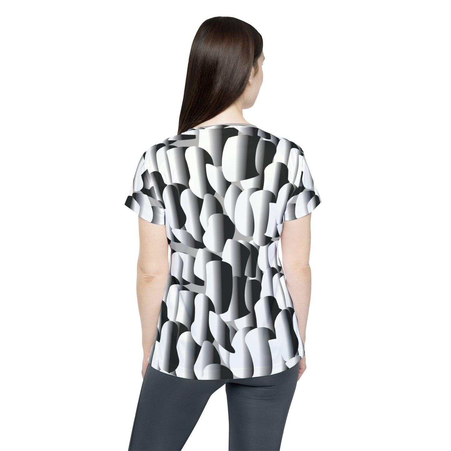 Camiseta de poliéster con estampados abstractos