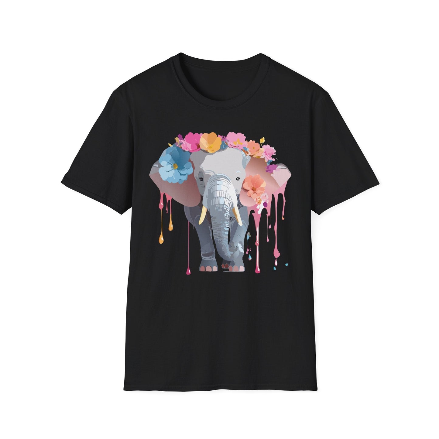 Elephant T Shirt Unisex Softstyle Gildan 64000 Elephant On T Shirt Animation Animals Tee