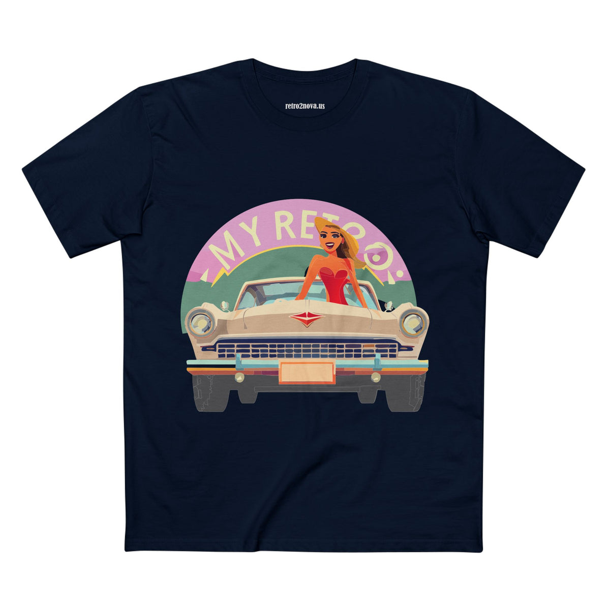 Retro Car Vintage Graphic Tee Staple Unisex 100 Cotton Tee Shirt - RC-27