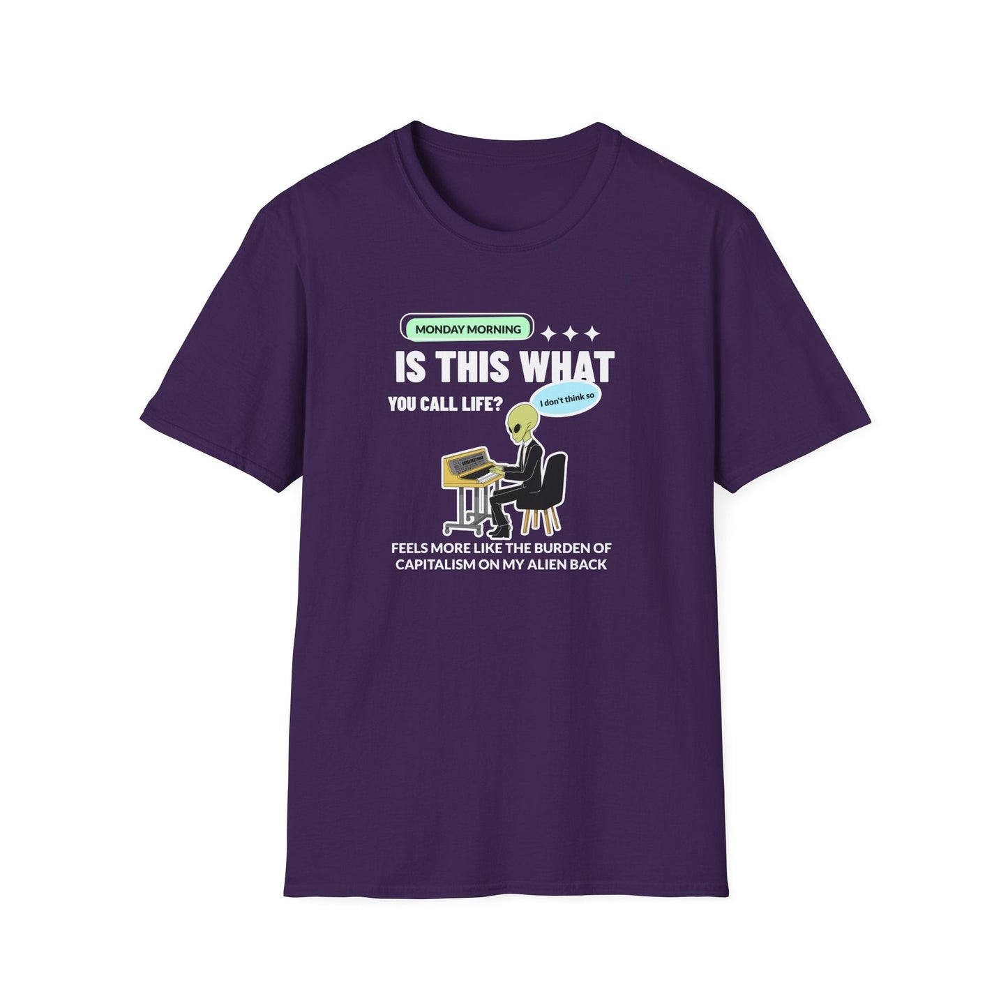 Alien Office Worker T-Shirt Unisex Cotton