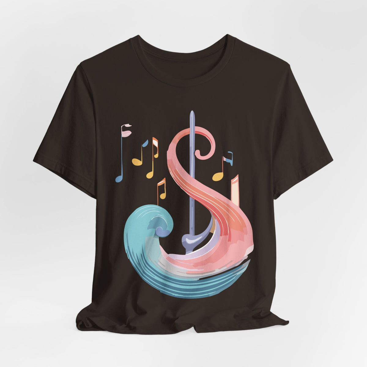 Music Graphic Unisex Cotton Bella+Canvas Tee with Art Design m97