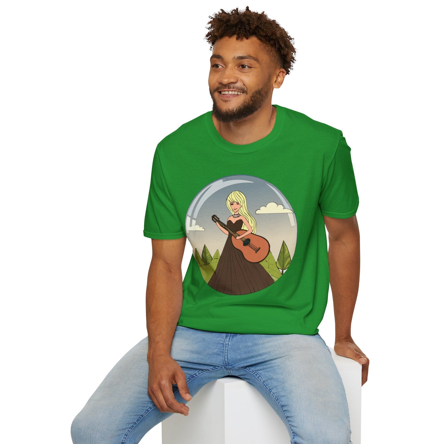 Womens Graphic T Shirt Art Design Tee Softstyle 100 Percent Ring Spun Cotton Short Sleeve