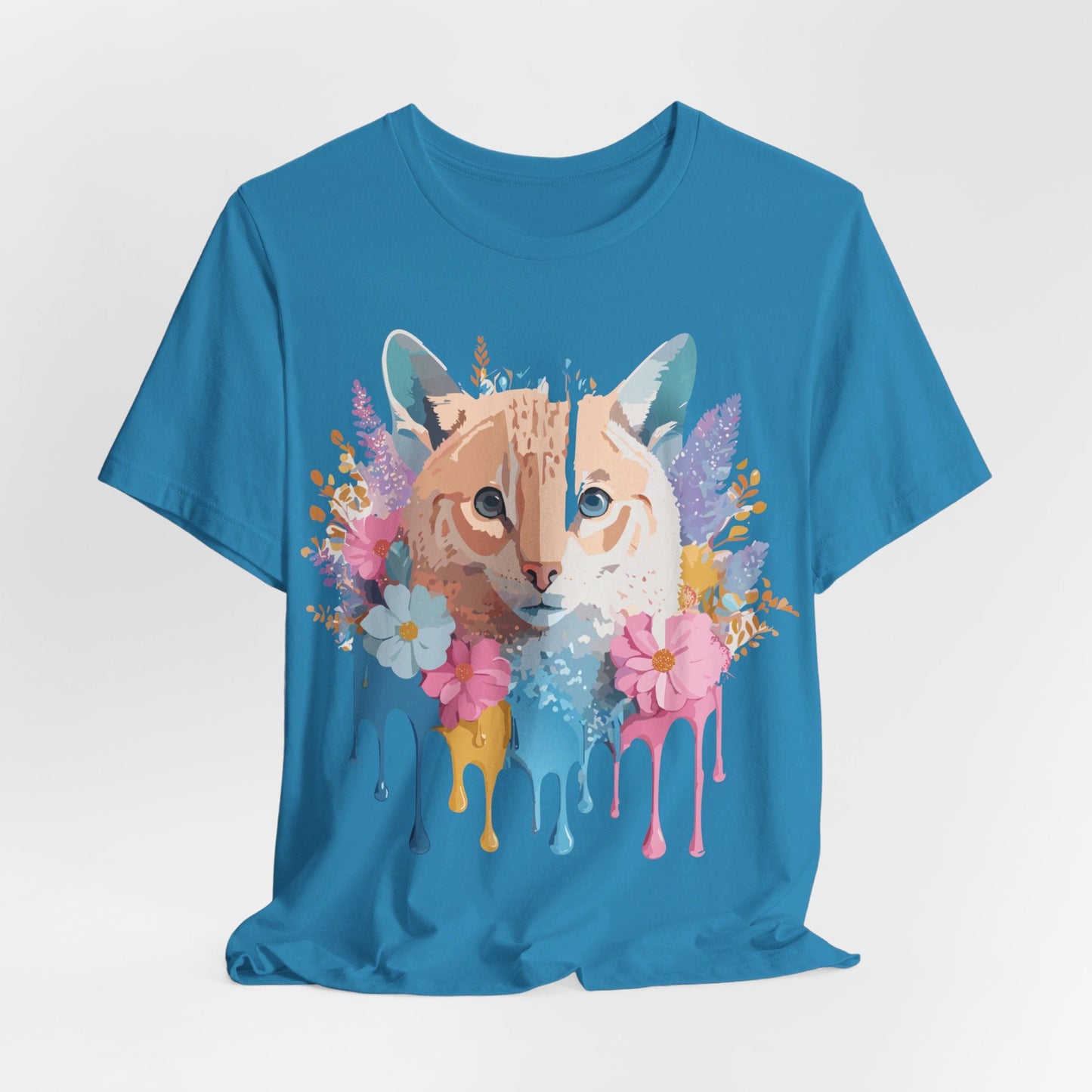 Cat Graphic Tee Unisex Vintage Art Design Adelpha Premium Comfort
