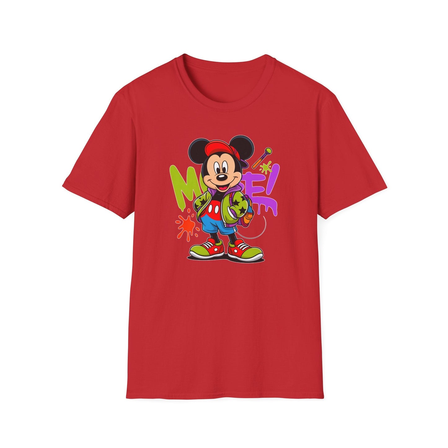 Unisex Cartoon T Shirt with Animation Design Funny Animals Tee Gildan Softstyle 64000