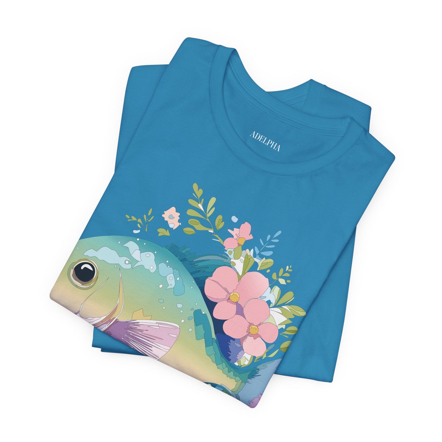 Fish Graphic Unisex 100 Cotton Vintage Artwork Tee 1
