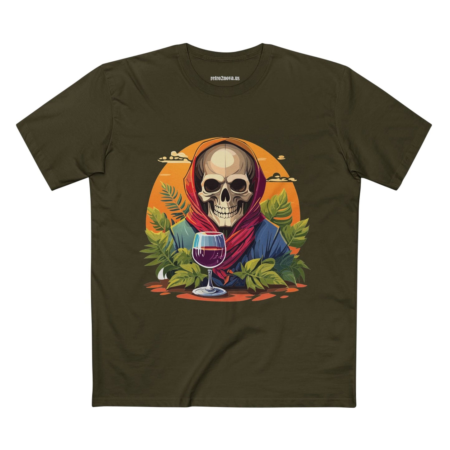 Skull Shirt Skeleton Shirt SS22 Unisex Premium Cotton Tee With Original Art Design Retro2Nova