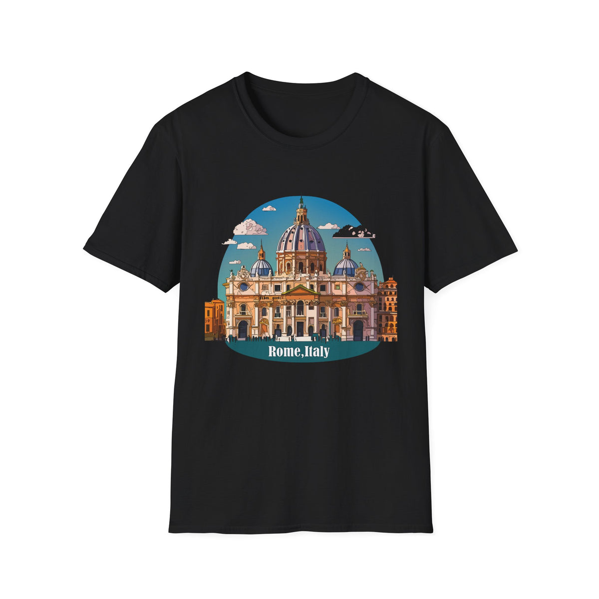 St. Peter's Basilica Illustration T-Shirt | Rome Italy Travel Tee