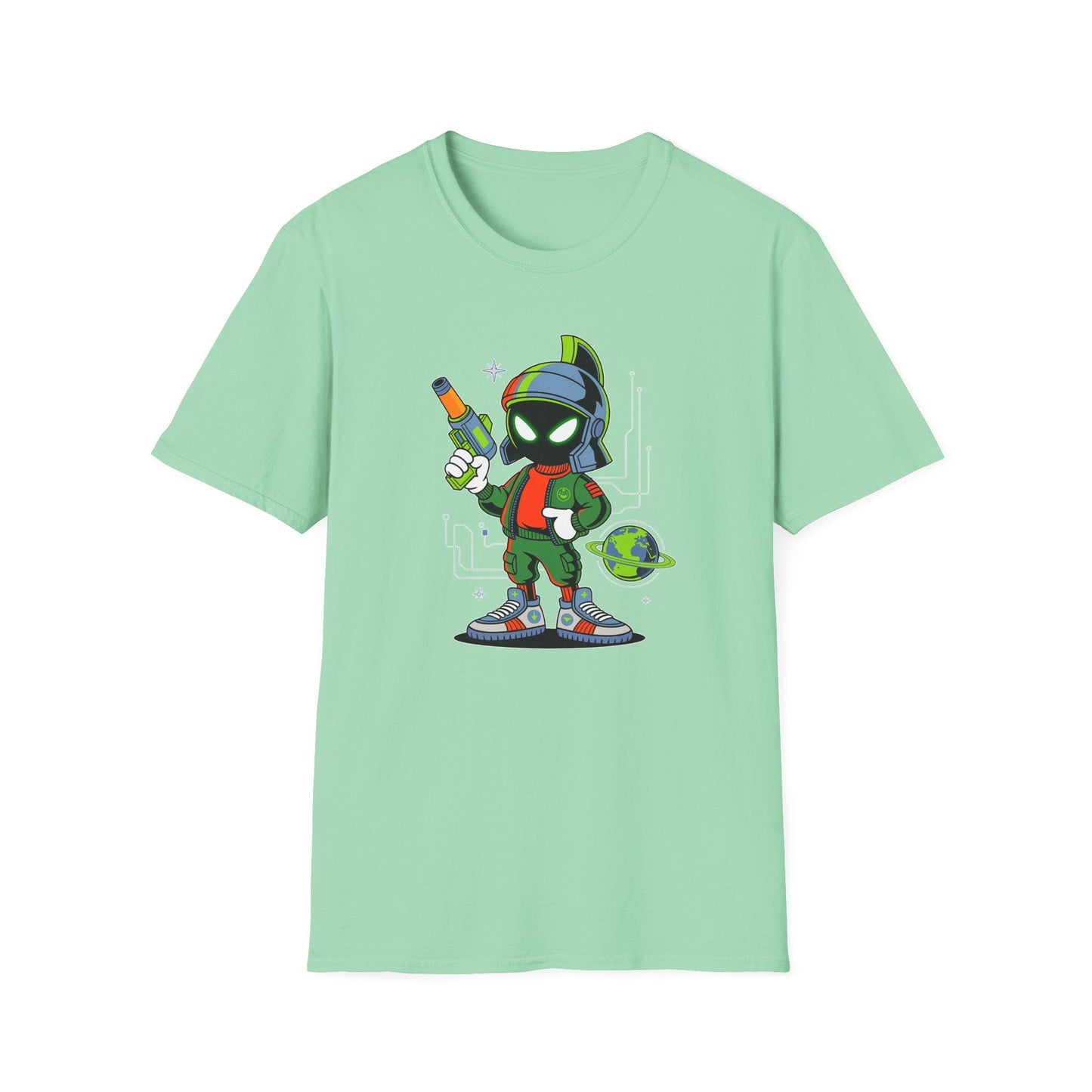 Gildan Softstyle 64000 Unisex Cartoon T Shirt With Animation And Funny Animals Design