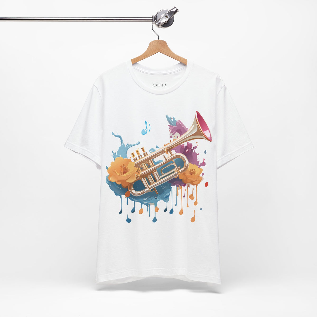 Music Graphic Unisex Cotton Bella+Canvas Tee with Art Design m153