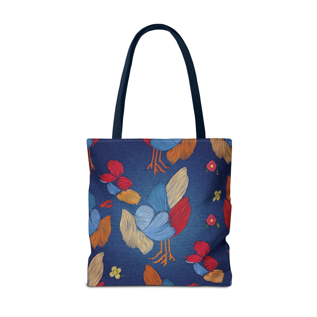 Denim Fabric Imitation Print Unisex Canvas Bag Poly Spun 3 Sizes Tote Bag 194-2
