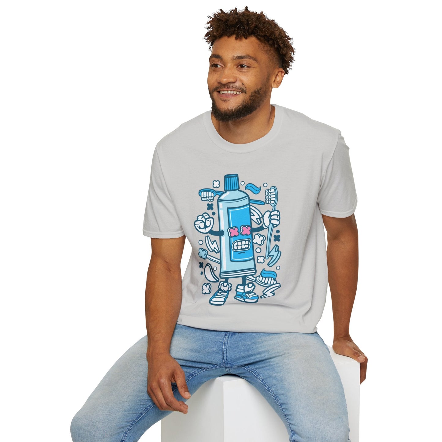 Cartoon Animation T Shirt Unisex Gildan Softstyle 64000 Tee With Fun Art Design Artwork