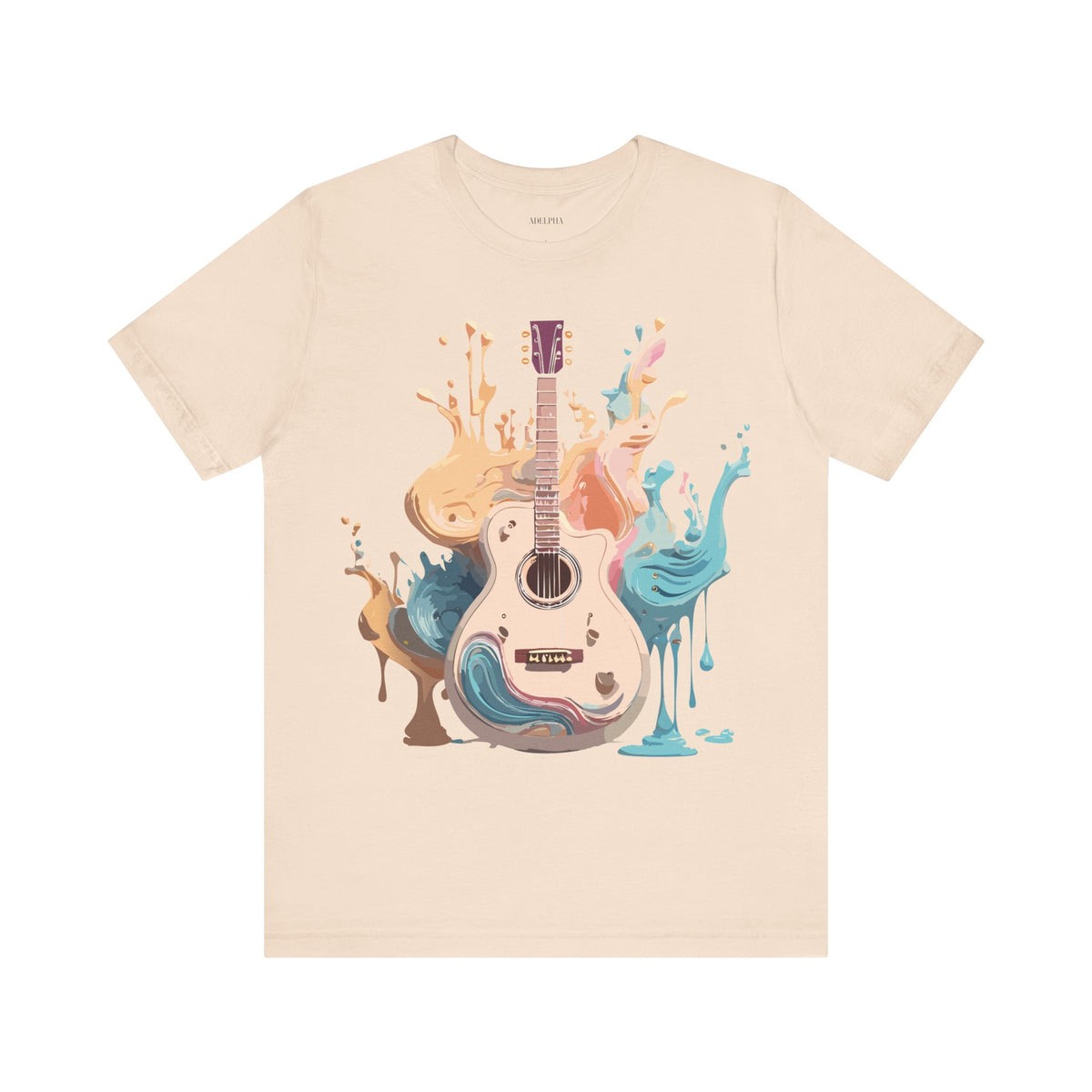 Music Graphic Unisex Cotton Bella+Canvas Tee with Art Design m128