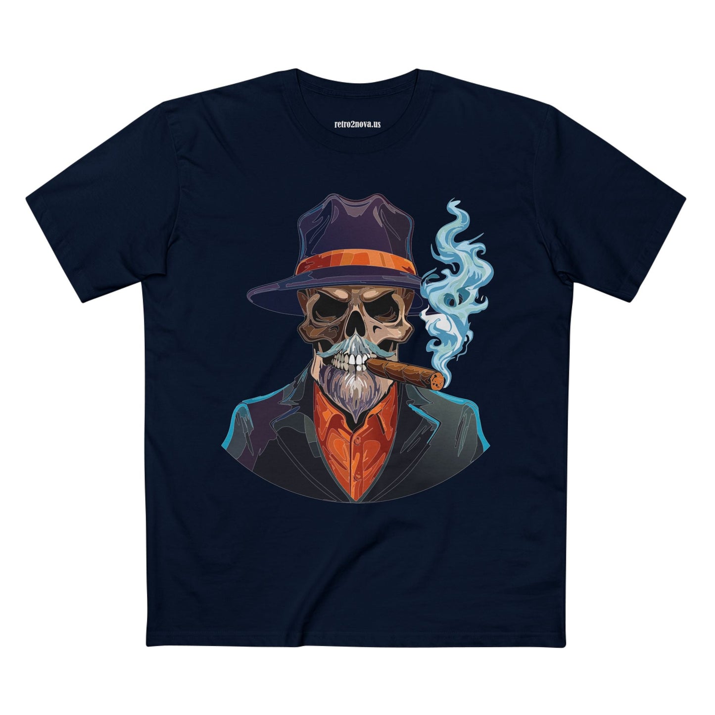 Skull Skeleton Shirt Unisex Premium Cotton Tee With Original Art Design Retro2Nova