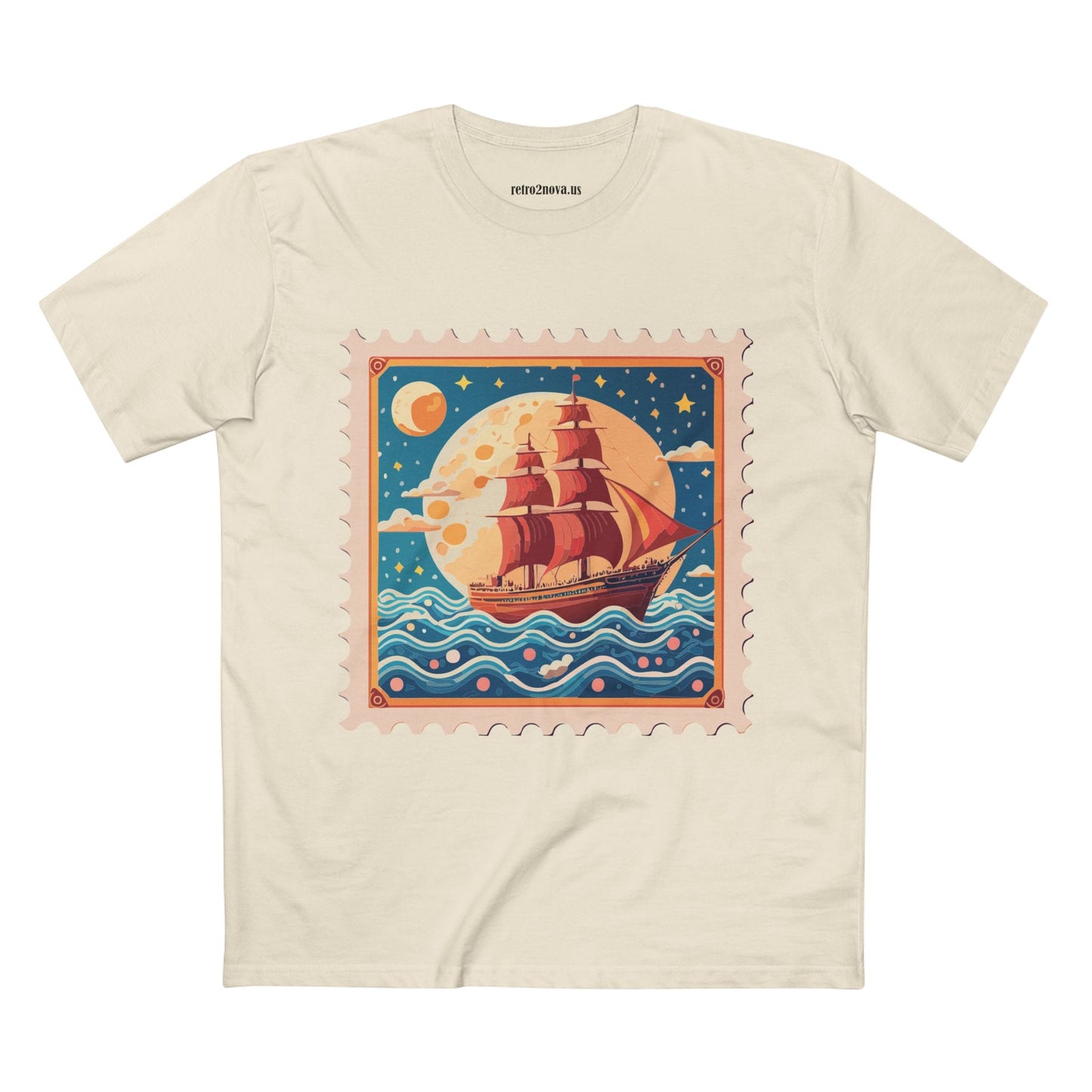 Stamp Shirt Postage Stamp Shirt Unisex Premium Cotton Tee Retro2Nova Original Art Design