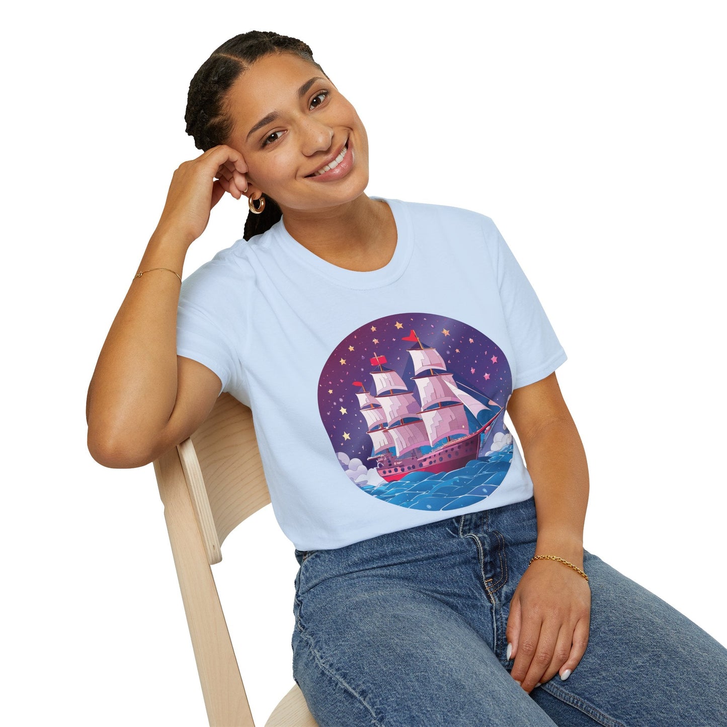 Ship T Shirts Frigate Vessel Tee Unisex Softstyle 64000 Gildan Ring Spun Cotton T Shirt