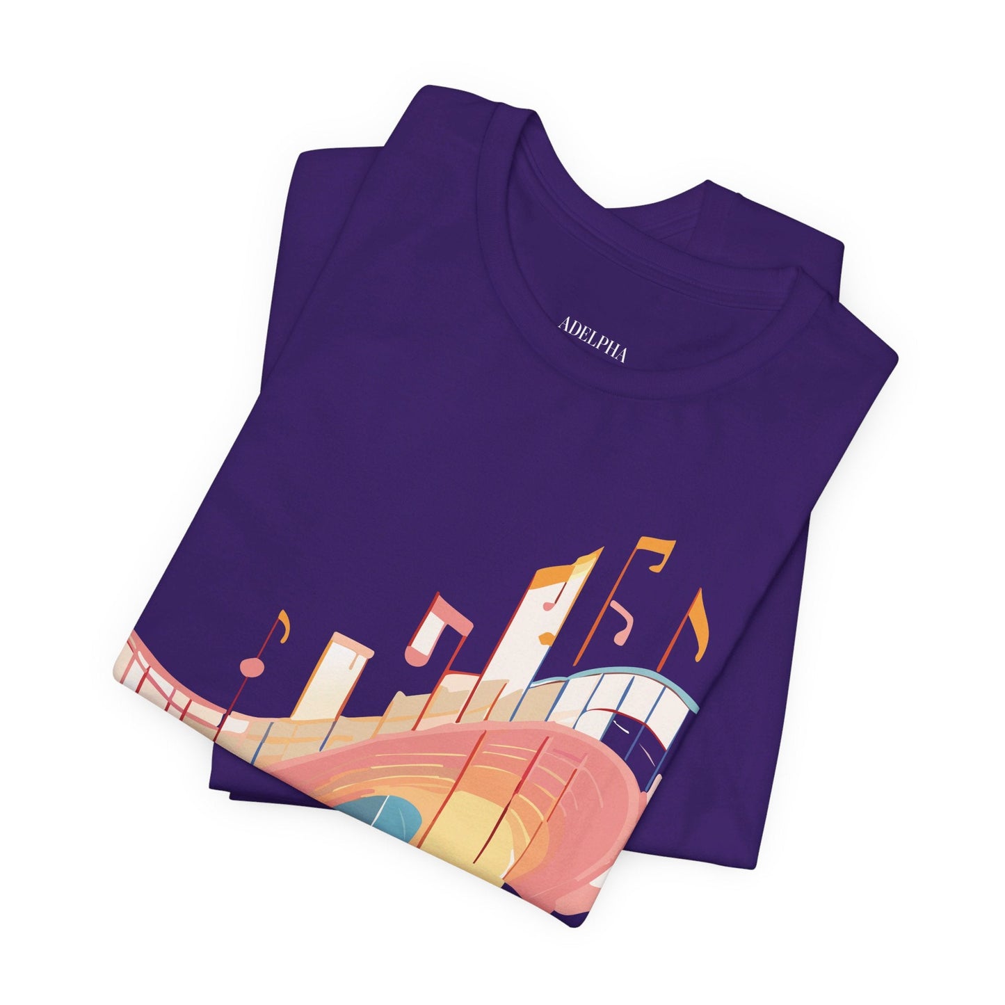 Music Graphic Unisex 100 Cotton Vintage Art with Musical Elements Tee 22