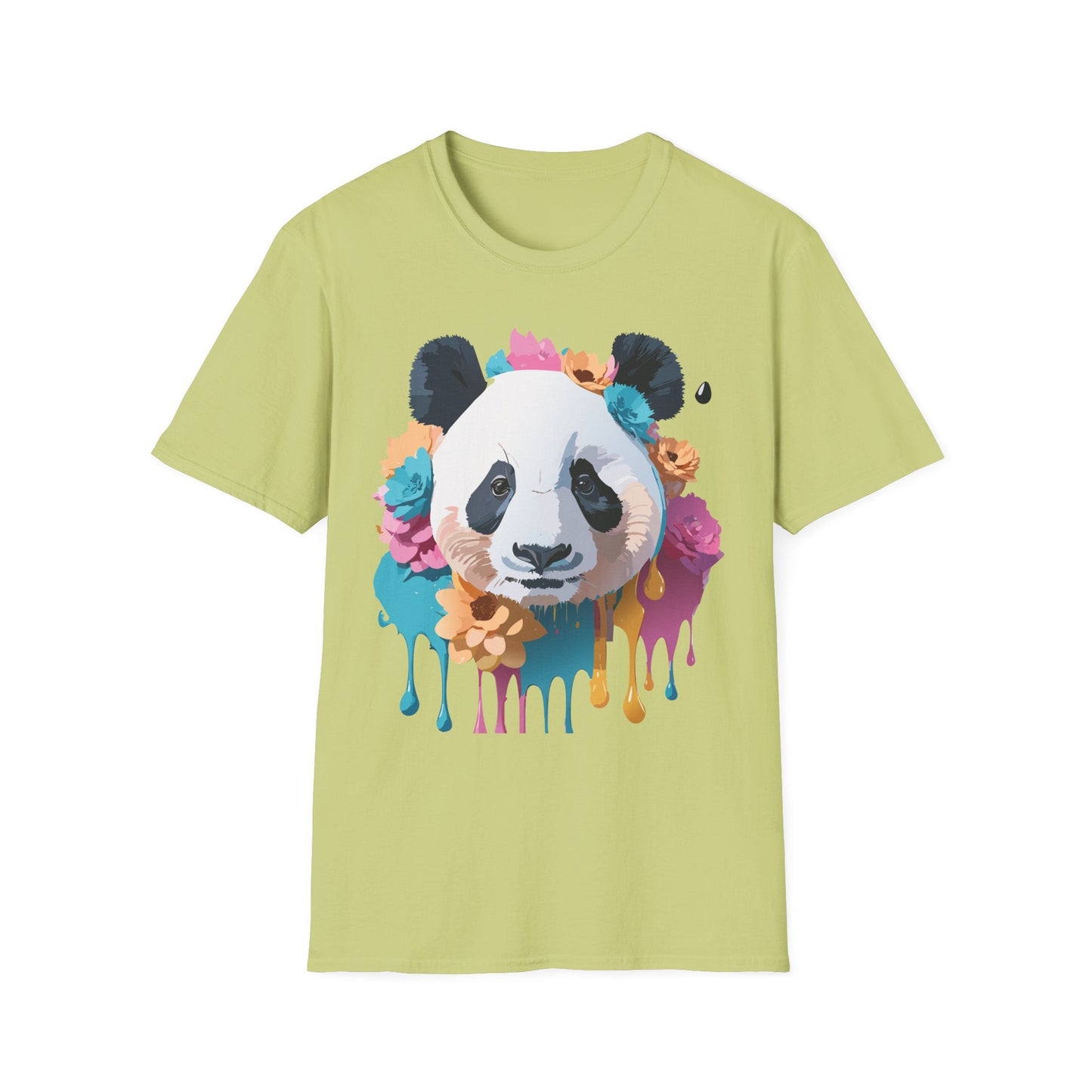 Unisex Panda Shirt Softstyle Cotton Tee For Everyday Wear With Cute Animal Print