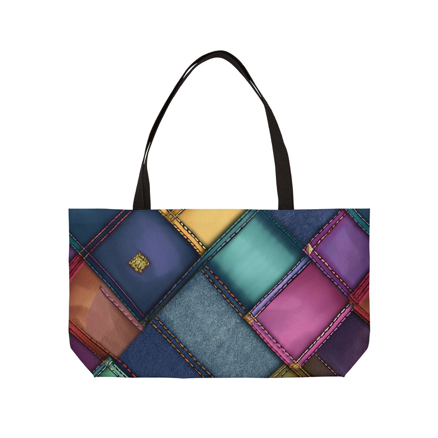 Denim Print Yoga Bag High-Quality 100% Spun Polyester 24x13 Canvas Gym Bag 43