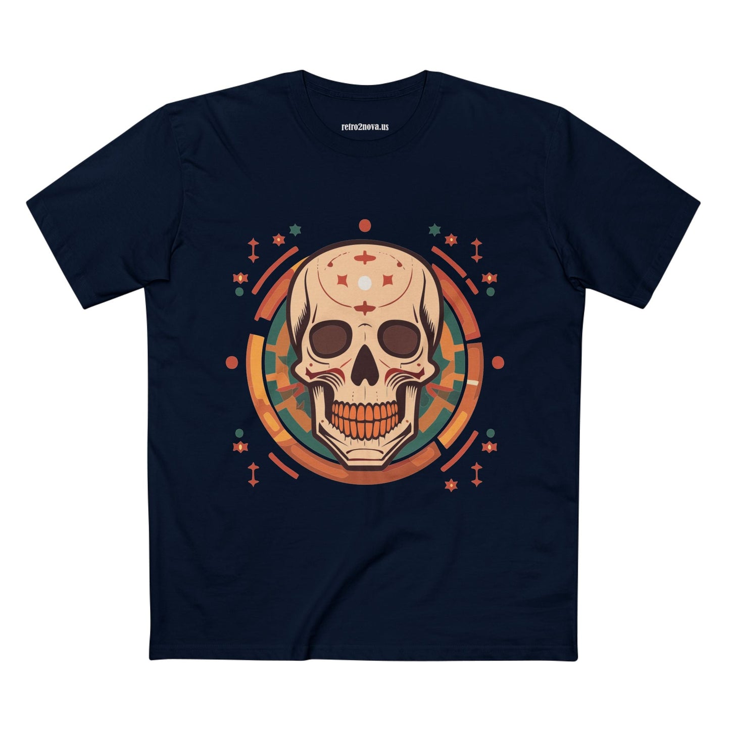 Skull Shirt Unisex Skeleton Tee Premium Cotton With Original Art Design From Retro2Nova Collection