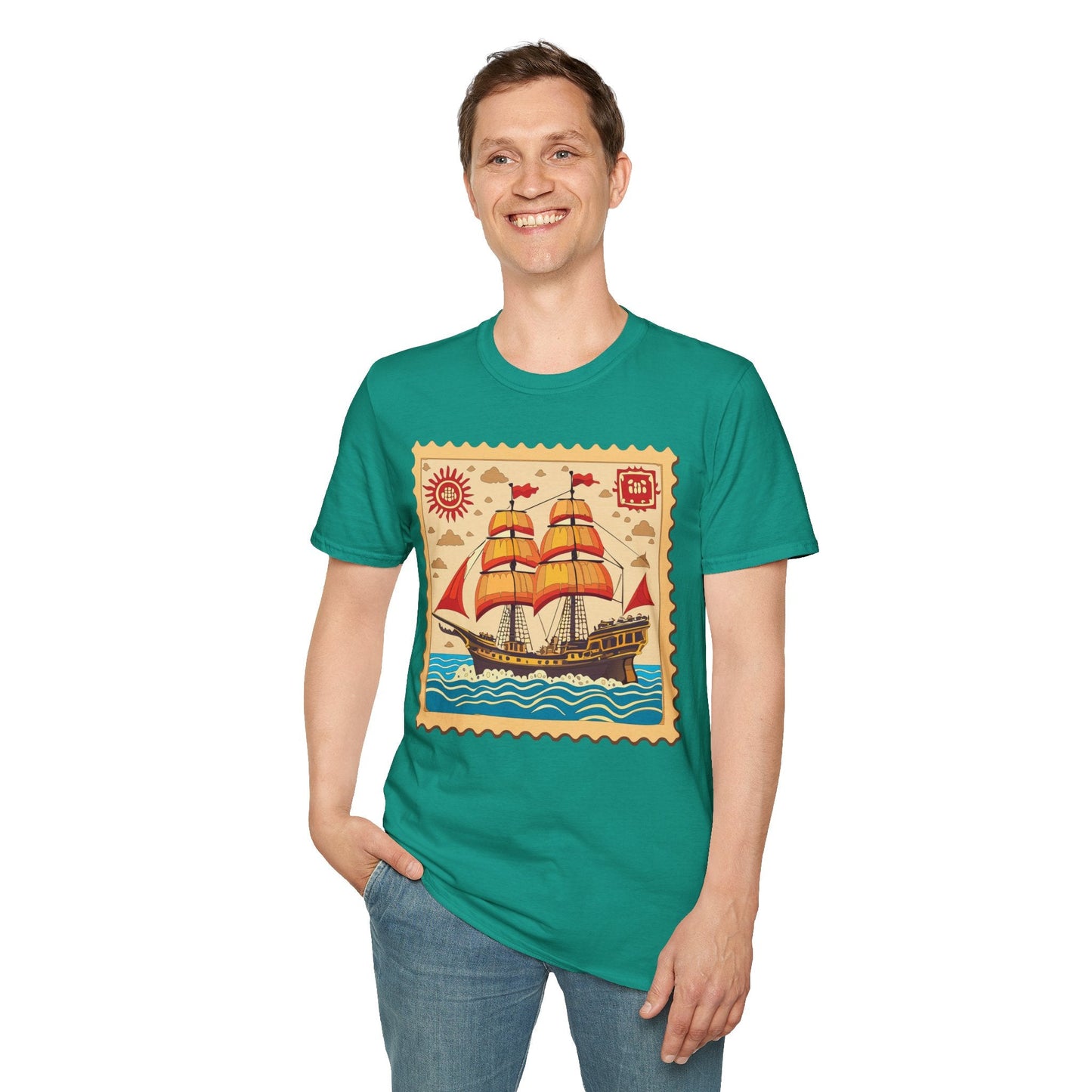 Ship T Shirts Frigate Vessel Tee Unisex Softstyle Gildan 64000 100 Percent Ring Spun Cotton