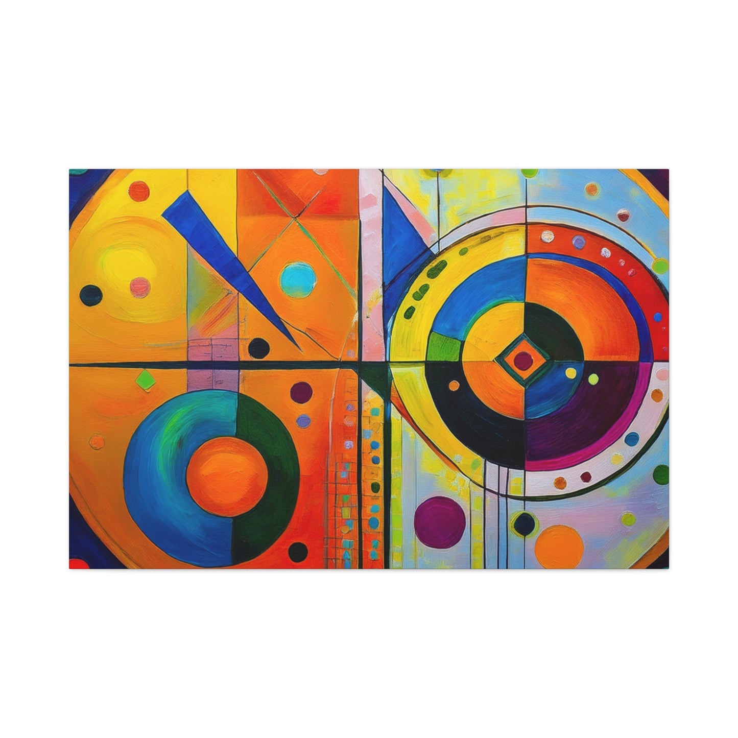 Abstract Oil Painting Print Canvas 24x16, 30x20, 36x24, 48x32, 60x40 Bright Latex Inks, Pine-Wood Inner Frame ABH-63